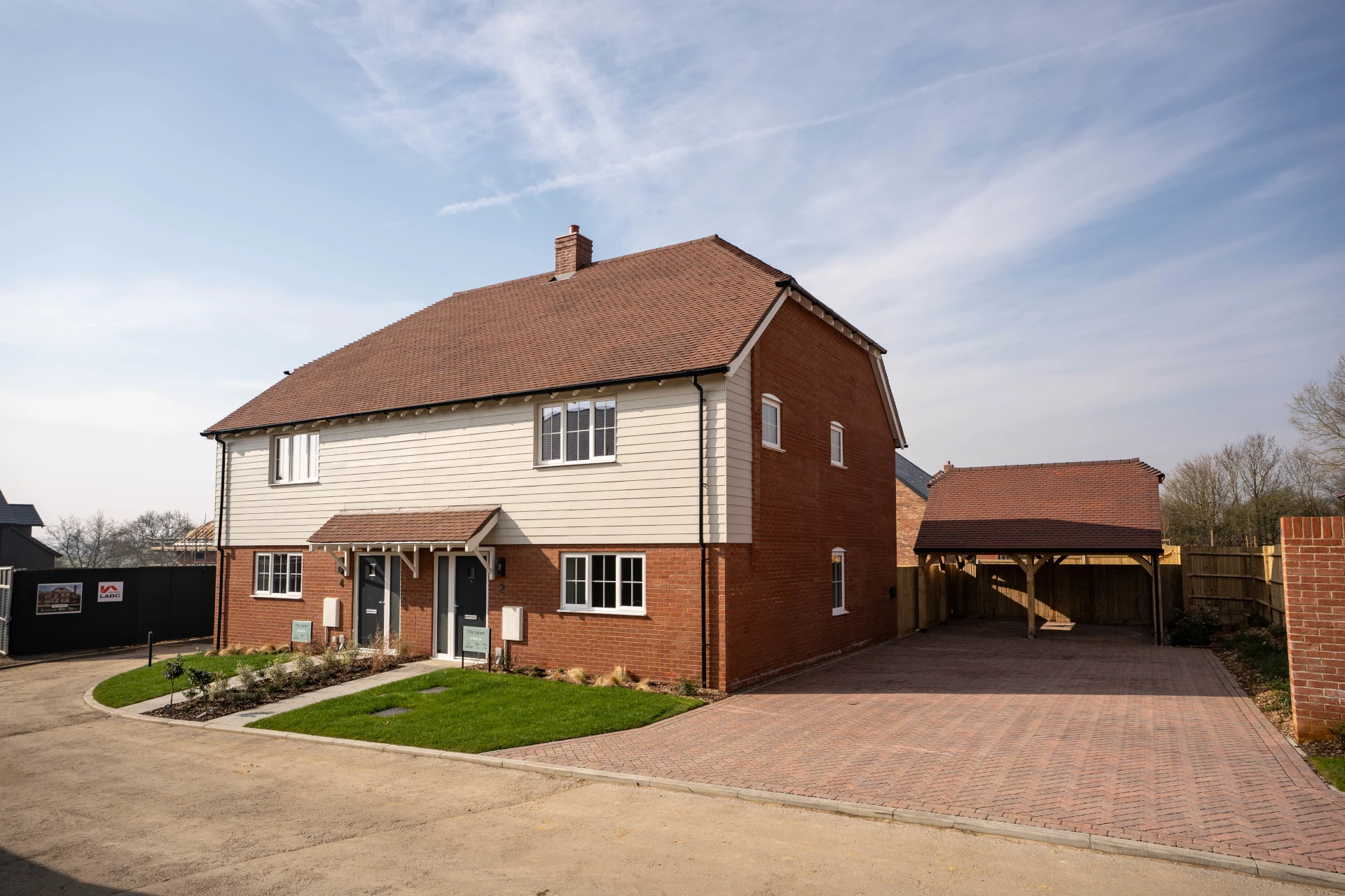 Brook-Place-The-Hevers-with-car-barns